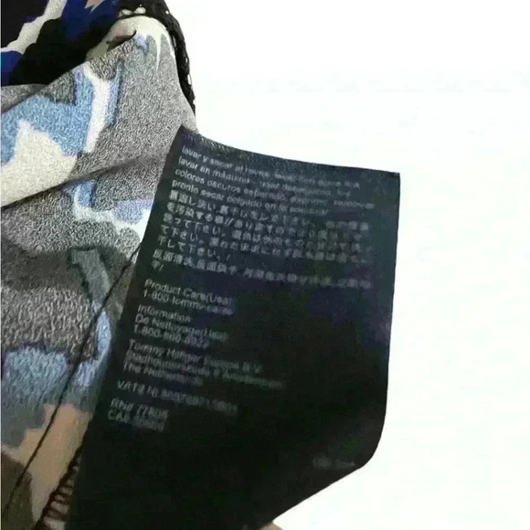 Tommy Hilfiger A-Line Blue and Black Short Sleeve Dress - Excellent Condition 2 - Picture 5 of 7